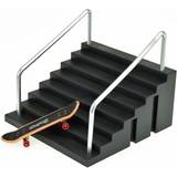 Komplette skateboards Finger Skateboard With Stairs 9 Cm 4-Piece Black