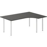 Sammenklappelige Skrivebord Ergoff højrevendt antracit/alu Skrivebord 120x120cm