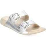 Ecco Sølv Sandaler ecco Women's Cozmo Two Band Buckle Sandal Leather Pure Silver