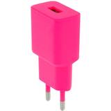 Oplader - Pink Batterier & Opladere Setty vægoplader USB-A 2,4A