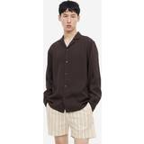 H&M Beige Bukser & Shorts H&M Herre Beige Shorts hørblanding Regular Fit