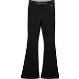 Leggings Bukser Calvin Klein Jeans Kid's Flared Milano Logo Trousers - Black