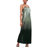 Grøn - Knapper - Paillet Tøj Shein Split Back Sequin Cami Dress - Multicolor