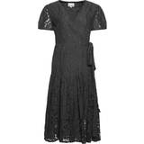 Kort ærme - Midikjoler - Nylon Noella Briston Dress - Black