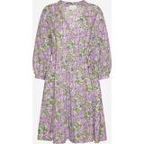 Dame - Grøn - Kort Kjoler Noella Mara Wrap Dress Lavender/green flower