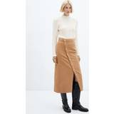 Fløjl Nederdele Mango Buttoned Corduroy Skirt - Medium Brown