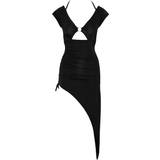 Cut-Out - Elastan/Lycra/Spandex Tøj Cottelli Collection Party Dress - Black