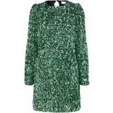 Paillet - Rund hals Tøj Selected Sequin Mini Dress - Loden Frost