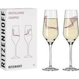 Porcelæn Champagneglas Ritzenhoff champagnergläser 2er-set kristallwind 001 Sektglas