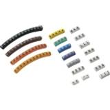 Gul Mikrofoner TRU Components ECMKP-2 Mærkningsclip Påtrykt 0 9, A, E, L, N, R, S, T, Udvendigt diameter-område 2 til 5 mm 545010