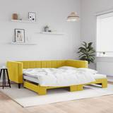 Daybeds - Gul Sofaer vidaXL Daybed With Extension Yellow Sofa 3 personers