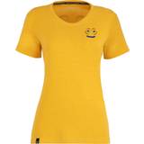 8 - Dame - Gul Overdele Salewa Damen Lavaredo Hemp Print T-Shirt gelb