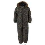 Leopard Flyverdragter Børnetøj Name It Snow10 Leopard Flightsuit - Black (13202225)