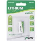 InLine Litium Batterier & Opladere InLine 1272, Engangsbatteri, CR123A, Lithi. [Levering: 14-21 dage]