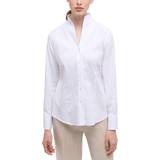 48 - Dame - Lang Bluser Eterna Blouse in white structured