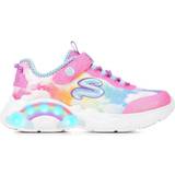 Skechers Pink Sneakers Skechers Girl's Rainbow Racer Light-Up Wedge - Pink/Cloud Mlti