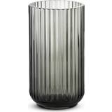 Glas Vaser Lyngby Classic Grey Black Vase 20cm