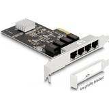 Netværkskort & Bluetooth-adaptere DeLock PCI Express x4 Card 4 x RJ45 Gigabit LAN RTL8111
