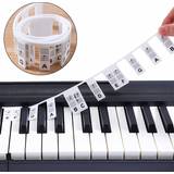 Keyboards INF Aftagelige klaver- og keyboardetiketter 61 tangenter Hvid