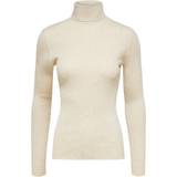 Bomuld - Dame - Polotrøjer Sweatere Selected Lydia Knitted Sweater - Birch