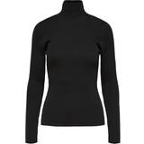 Bomuld - Dame - Polotrøjer Sweatere Selected Lydia Knitted Sweater - Black