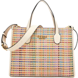 Guess Skind Håndtasker Guess Silvana Colorful Straw Tote - White multi