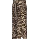 Beige - Jersey Nederdele Dolce & Gabbana Leopard-print cady circle skirt
