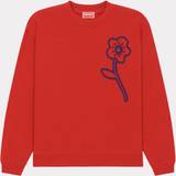 Kenzo Lang Overdele Kenzo Rue Vivienne' Embroidered Sweatshirt Cherry Red Womens