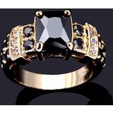 Zink Ringe Shein Men Rhinestone Decor Ring Black Fashionable Popular Vintage Jewelry Gift Party