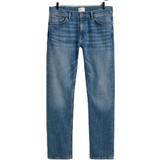 Gant Herre Bukser & Shorts Gant Regular Fit Jeans - Mid Blue Worn In