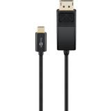 DisplayPort-kabler - Sort Goobay USB C - DisplayPort M-M 1.2m