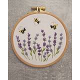 Beige - Lærred Vægdekorationer Bee & Lavender Billede 13x13cm