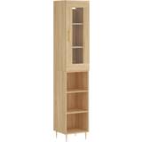 Jern Opbevaringsskabe vidaXL Engineered Wood Sonoma Oak Opbevaringsskab 34.5x180cm