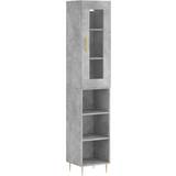 Jern Opbevaringsskabe vidaXL Engineered Wood Concrete Grey Opbevaringsskab 34.5x180cm