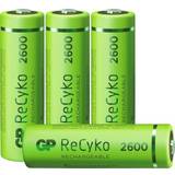 GP Batteries NiMH Batterier & Opladere GP Batteries ReCyko Rechargeable AA 2600mAh 4-pack