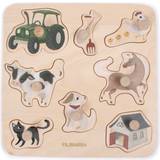 Dyr Knoppuslespil Filibabba The Farm Wooden Puzzle 8 Pieces