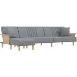 Sovesofaer - Venstrestillede vidaXL Fabric Light Gray Sofa 279cm 3 personers