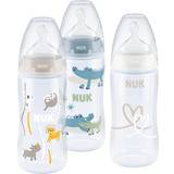 Multifarvet Sutteflasker Nuk First Choice+ Temperatur Control Baby Bottles Set 300ml Safari