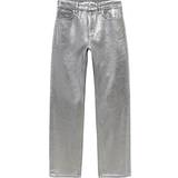 Dame - Sølv Jeans Mango Straight foil jeans silver Women Silver