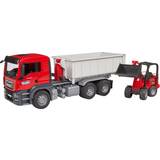 Arbejdskøretøj på tilbud Bruder MAN TGS Truck with Roll Off Container & Schäffer Loader