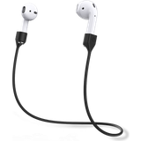 Hvid Tilbehør til høretelefoner keybudz AirStrapz Dock for AirPods