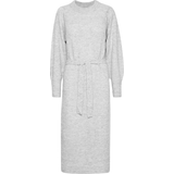Grå - Midikjoler - Nylon Ichi Jordan Dress - Grey