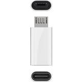 Hvid - USB B micro Kabler MicroConnect USB Micro B 2.0 - USB C Adapter M-F