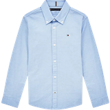 Blå Skjorter Børnetøj Tommy Hilfiger Stretch Oxford Cotton Shirt - Calm Blue (KB0KB06964)