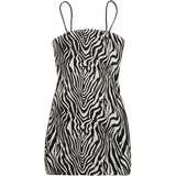 Elastan/Lycra/Spandex - Zebra Kjoler Shein Zebra Striped Slip Dress