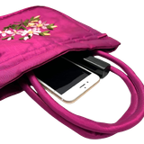 Shein Håndtasker Shein Mini Floral Embroidered Drawstring Design Satchel Bag, Mothers Day Gift For Mom