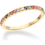 Scrouples Dazzling Karat Guld Ring med Rainbow Safir