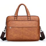 Shein Mapper Shein Simple And Versatile For Business And Leisure, Pure Color Men's Briefcase Pu Fabric Is Waterproof, Scratch Resistant, And Wear-Resistant Satchel Class