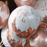 Santex Festartikler Santex Text & Theme Balloons Eid Mubarak White & Rose Gold