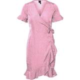 Genanvendt materiale - Pink Kjoler Vero Moda Henna 2/4 Wrap Kjole Damer Størrelse: Lyserød